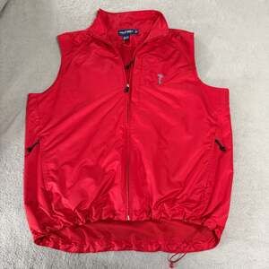 Vintage Polo Golf Ralph Lauren Red Mesh Lined Full Zip Vest Men's Large